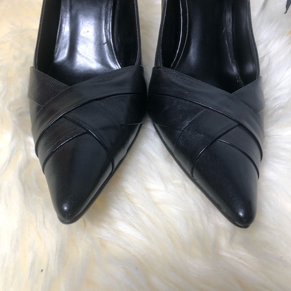 ALDO black leather pointed toe pump 6 - Picture 2 of 5